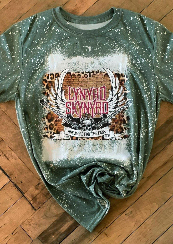 

Lynyrd Skynyrd One More For The Fans T-Shirt Tee - Green, 516702