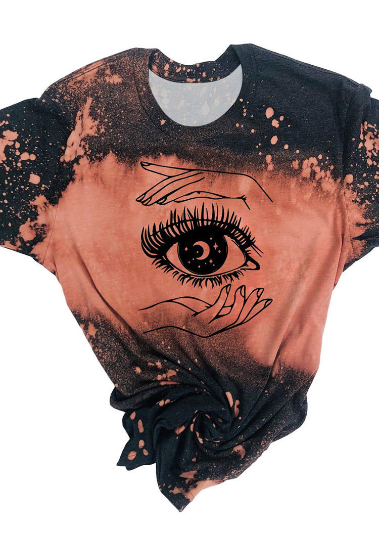 Kaufen Eye Hand Moon Bleached T-Shirt Tee. Bild