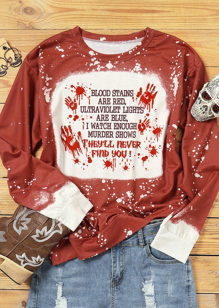 

Blood Stains Are Red Sweatshirt - Brick Red, 516784