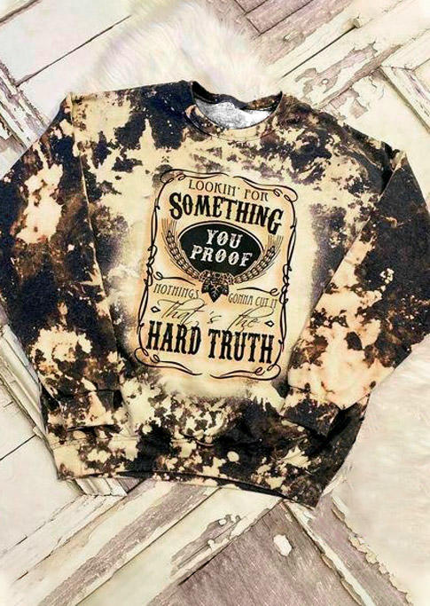 

Something You Proof Hard Truth Bleached Sweatshirt, Multicolor, 517019