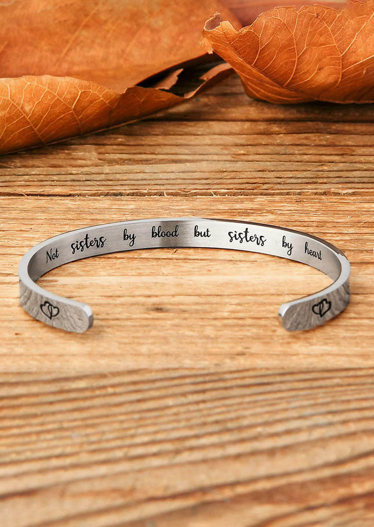 

Not Sisters By Blood But Sisters By Heart Friendship Bracelet, Silver, 517324