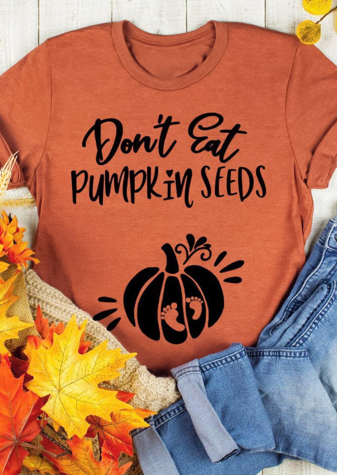 

Maternity Don't Eat Pumpkin Seeds T-Shirt Tee - Orange, 517522