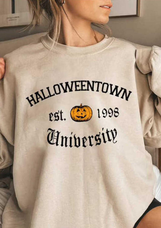 

Halloweentown Est 1998 University Sweatshirt - Light Khaki, FZ005043