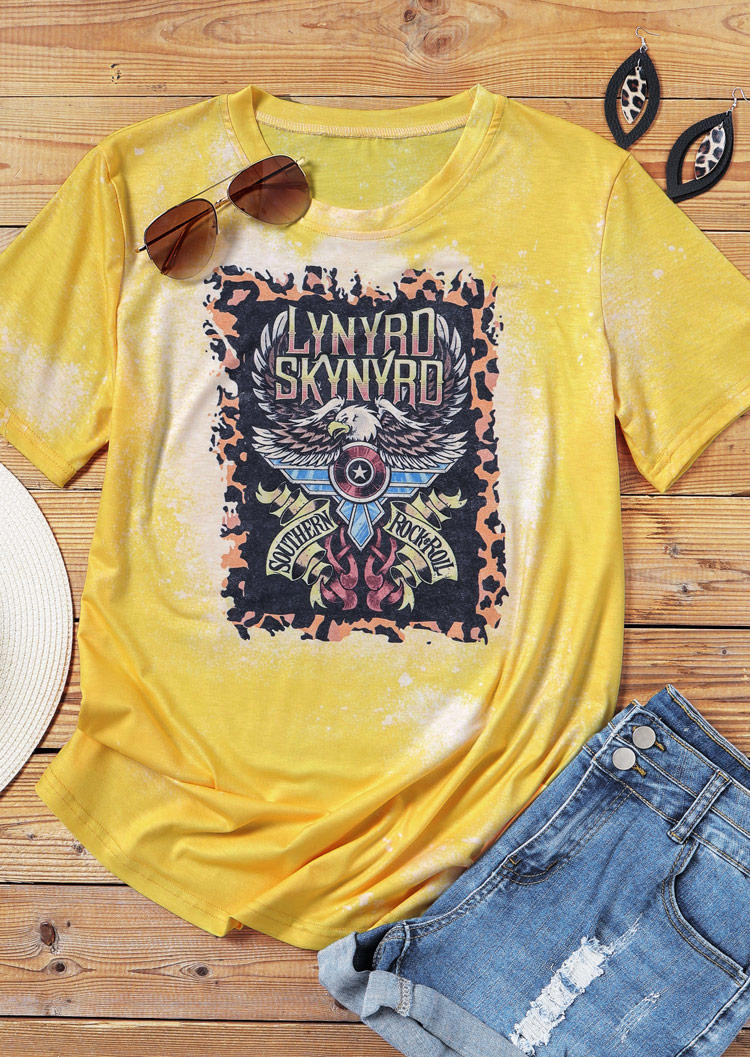 

Lynyrd Skynyrd Southern Rock & Roll Eagle T-Shirt Tee - Yellow, 517264