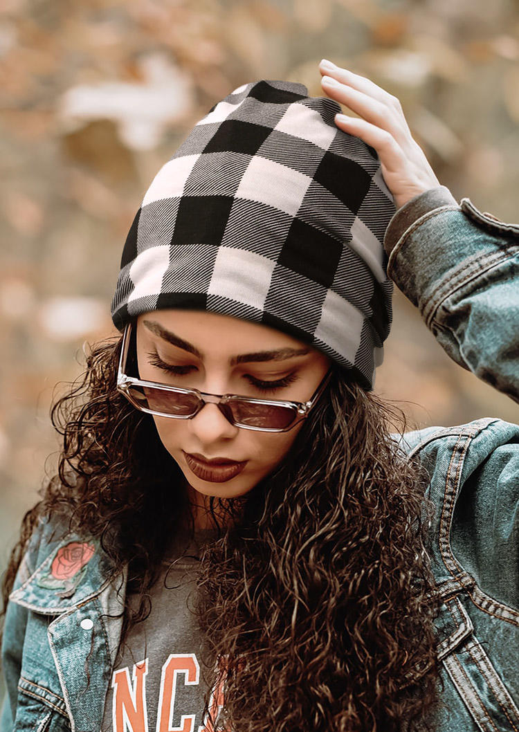

Plaid Warm Fashion Beanie Hat, Pattern1, 517417