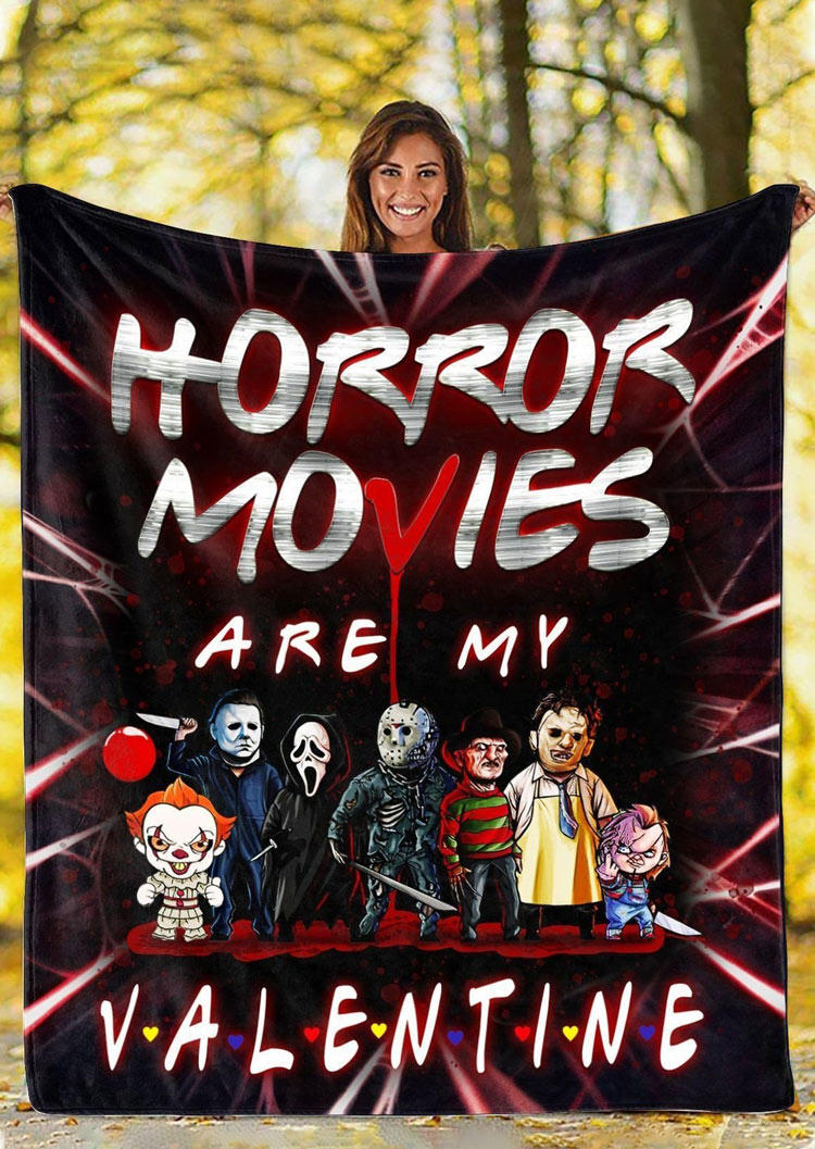

Halloween Horror Movie Are My Valentine Blanket, Black, 517810