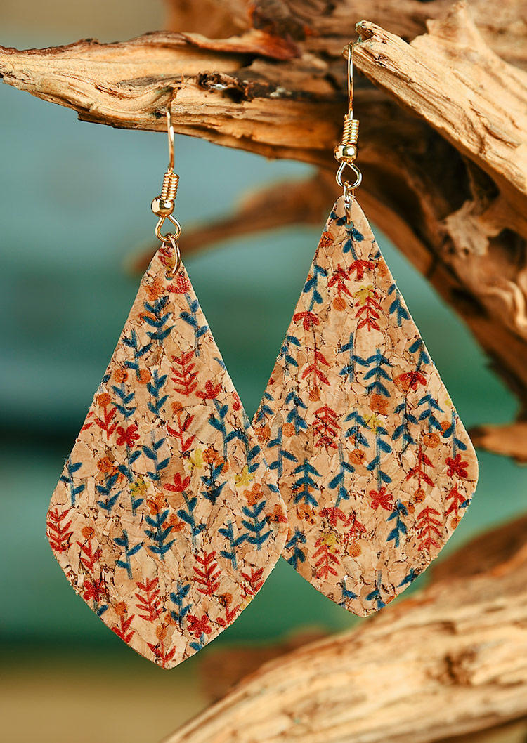 

Floral Grass Geometric Bohemian Earrings, Pattern1;pattern2, 518152