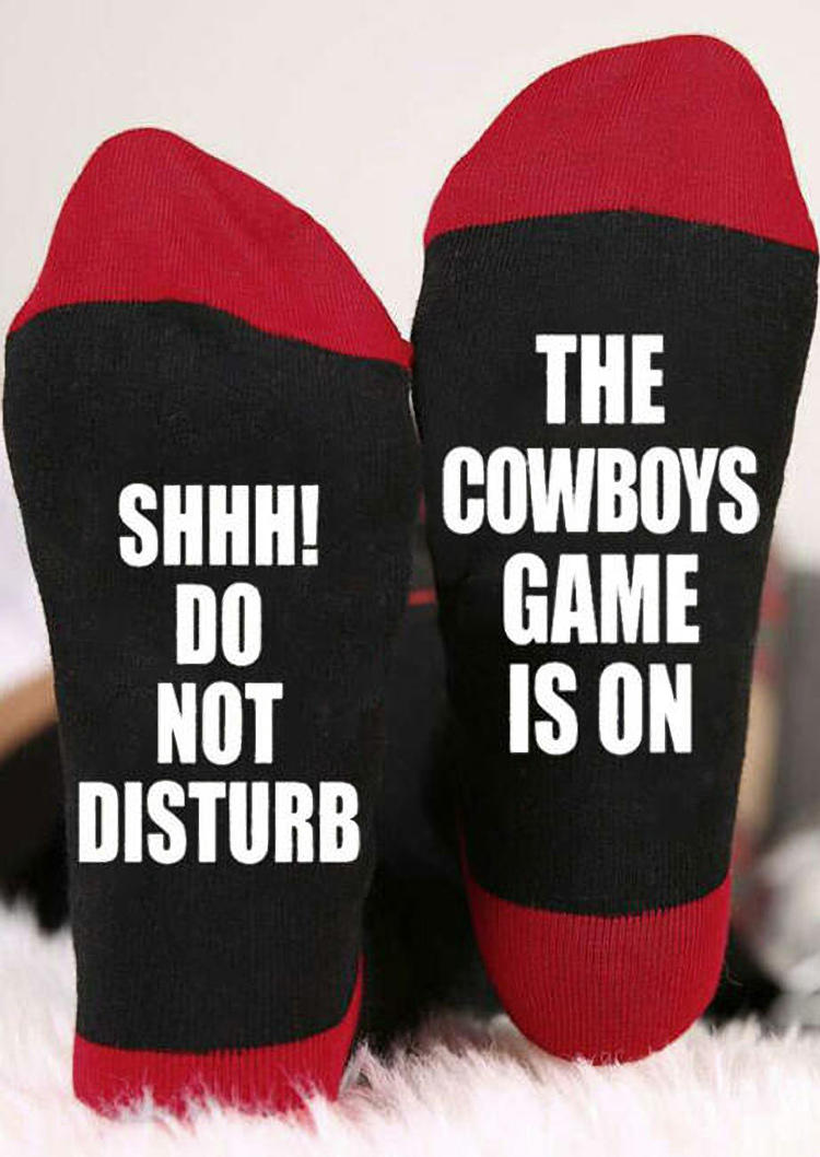 

Do Not Disturb Cowboys Game Is On Socks, Black, 518242