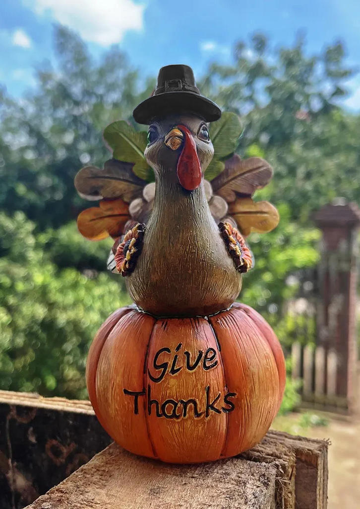 

Thanksgiving Pumpkin Turkey Desktop Ornament, Multicolor, 517963