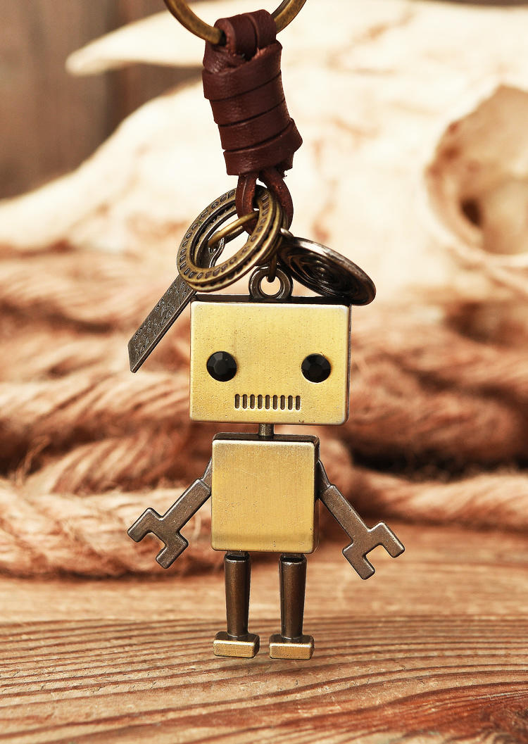 

I Feel About You Makes My Heart Lone To Be Free Robot Keychain, Brown, 518178