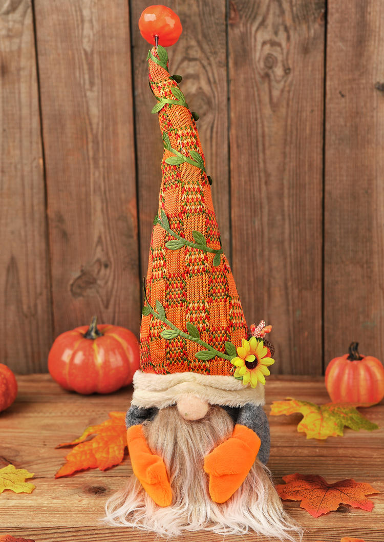 

Pumpkin Sunflower Gnomies Faceless Doll, Pattern1, 518176