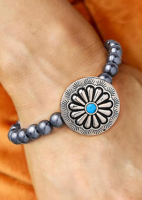 

Turquoise Sunflower Beading Bracelet, Pattern2, 518195