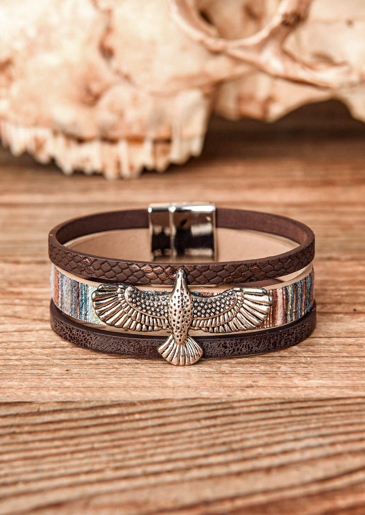 

Eagle Multi-Circle Magnetic Bracelet, Coffee, 517806