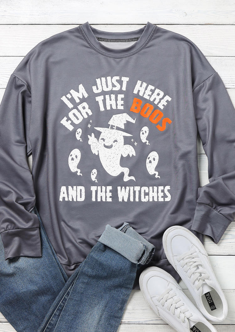 

Just Here For the Boos And Witches Sweatshirt - Gray, 518248