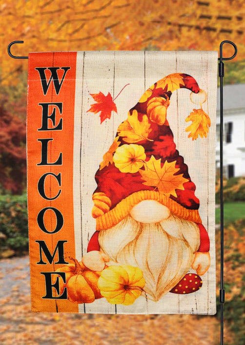 

Welcome Pumpkin Gnomies Sunflower Garden Flag Ornament, Pattern2, 518320