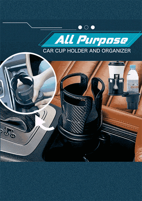 

All Purpose Car Cup Holder And Organizer, Black, 518579
