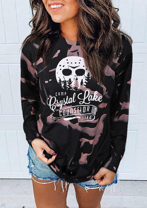 

Halloween Camp Crystal Lake Counselor Tie Dye Sweatshirt - Black, 517891