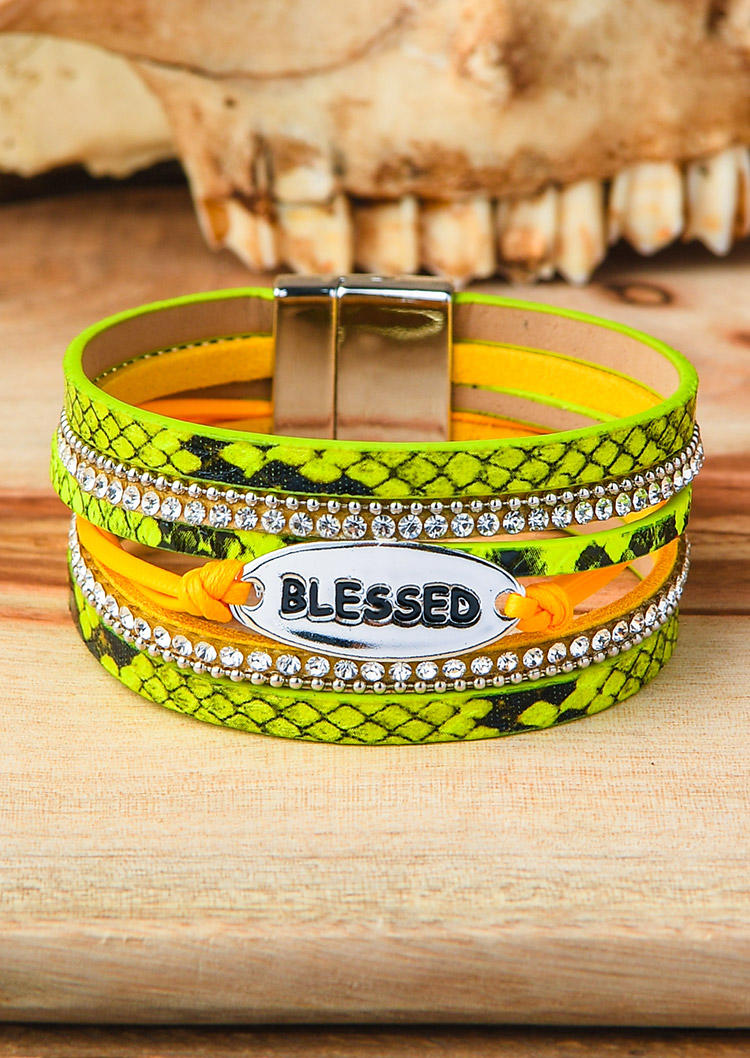 

Blessed Multi-layered Fluorescent Magnetic Bracelet, Yellow, 518393