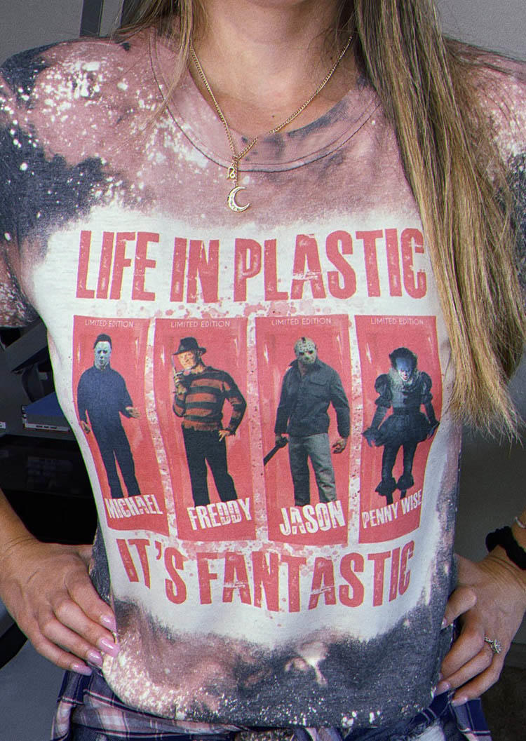 

Halloween Life In Plastic It' Fantastic T-Shirt Tee, Multicolor, 518599