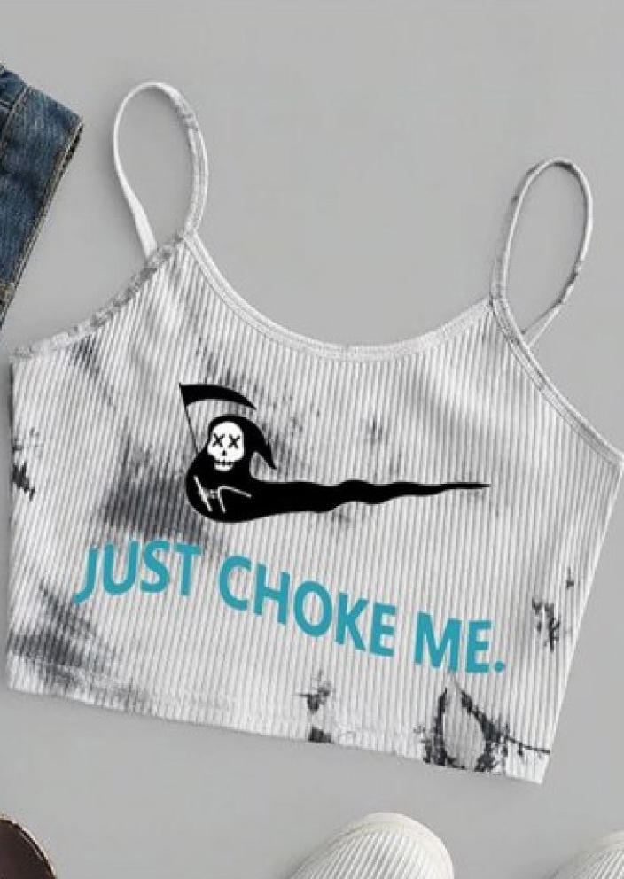 

Just Choke Me Rib Crop Cami Top - Gray, FZ005671