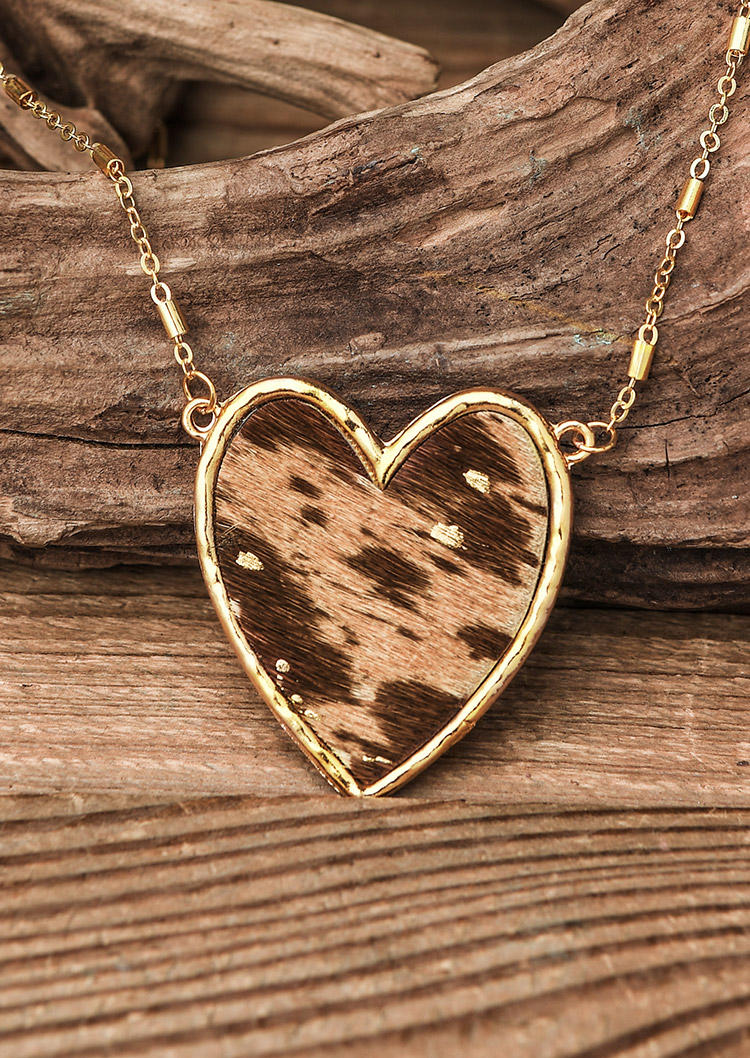 

Leopard Heart Long Sweater Chain Necklace, Pattern2, 518426