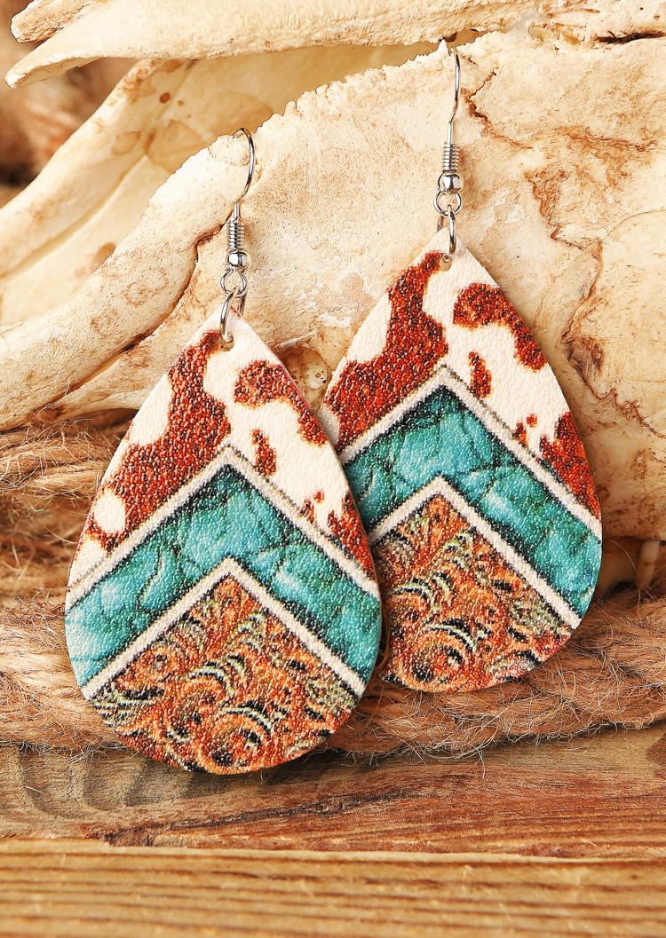 

Vintage Cow Water Drop Earrings, Multicolor, 518875