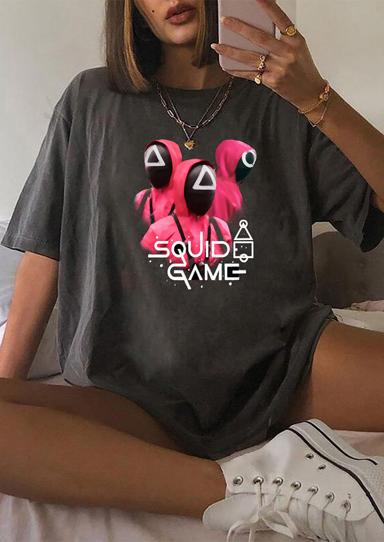 

Squid Game O-Neck T-Shirt Tee - Black, 519140