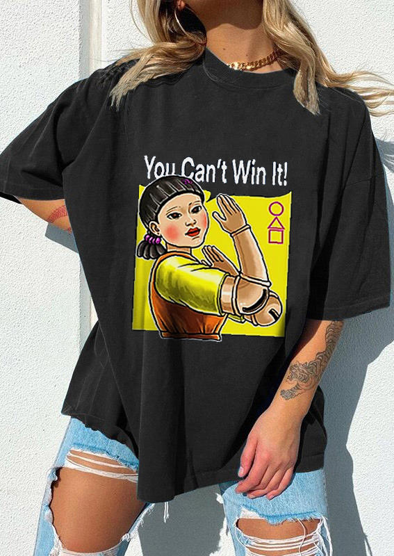 

Squid Game You Can't Win It T-Shirt Tee - Black, 519226