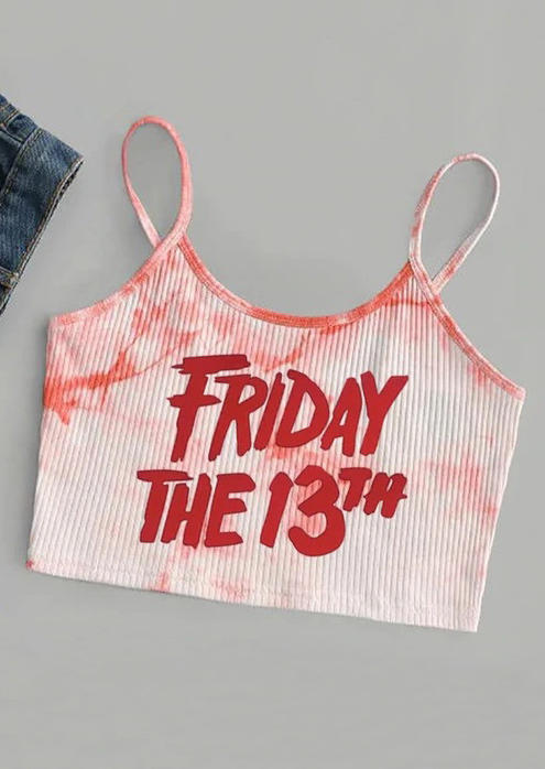 

Friday The 13th Crop Camisole Top - Red, 519298