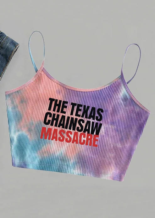 

Tie Dye The Texas Chainsaw Massacre Crop Cami Top - Purple, 519300