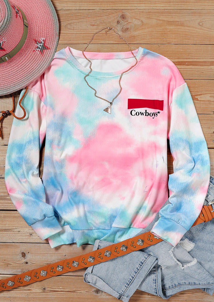 

Cowboys Tie Dye Long Sleeve Sweatshirt, Multicolor, 512869