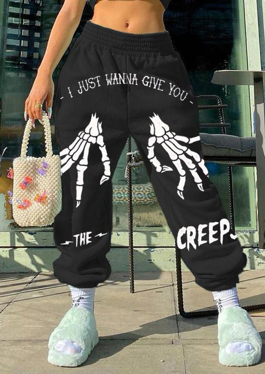 

I Just Wanna Give You The Creep Skeleton Hand Sweatpants - Black, 517826