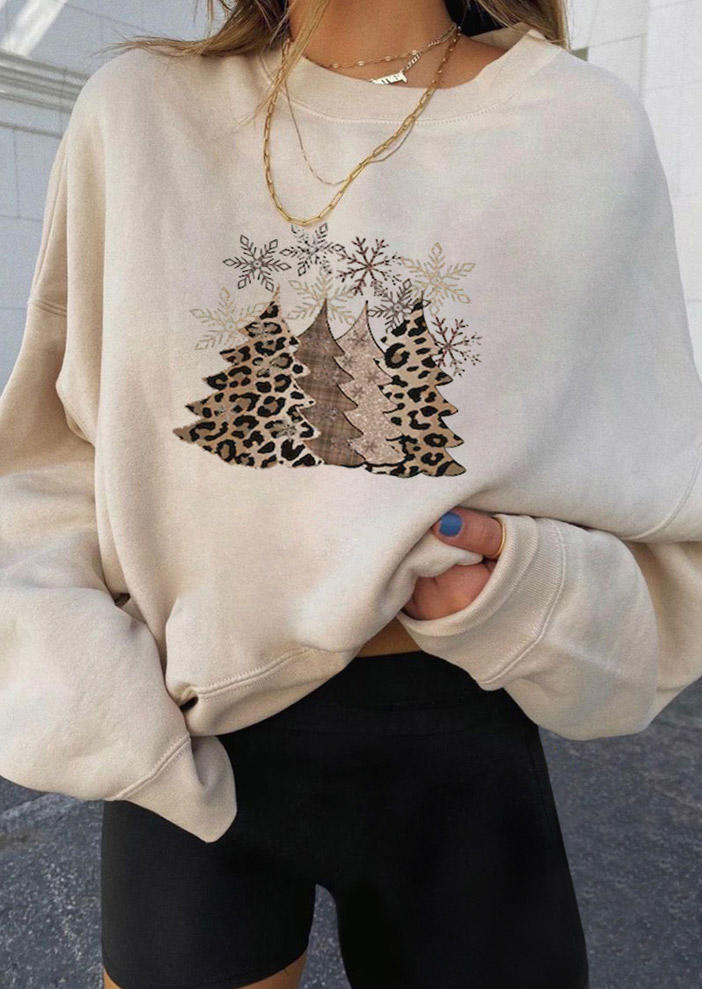 

Leopard Christmas Tree Sweatshirt - Khaki, 519500