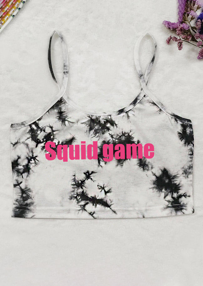 

Squid Game Tie Dye Crop Cami Top, Multicolor, 519510
