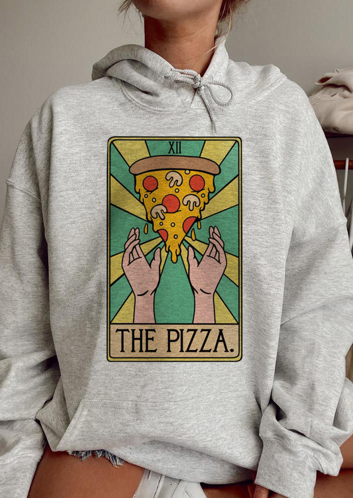 

The Pizza Tarot Kangaroo Pocket Hoodie - Gray, 519682