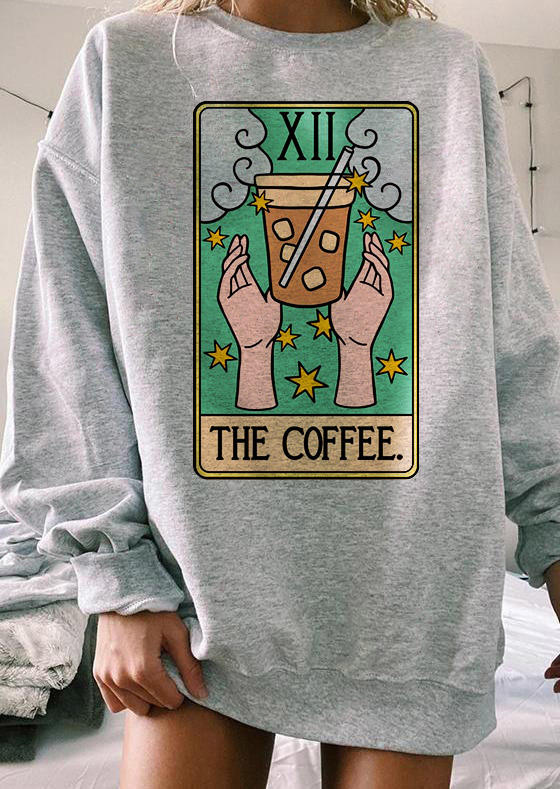 

The Coffee Cup Tarot Long Sleeve Sweatshirt - Gray, 519686