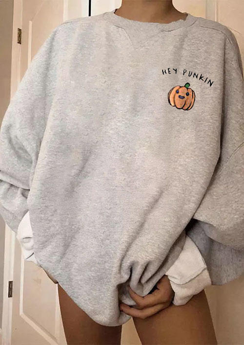 

Hey Pumpkin Pullover Sweatshirt - Gray, 519761