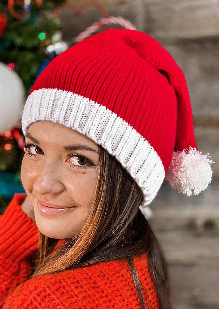 

Christmas Knitted Warm Beanie Hat - Red, 519542