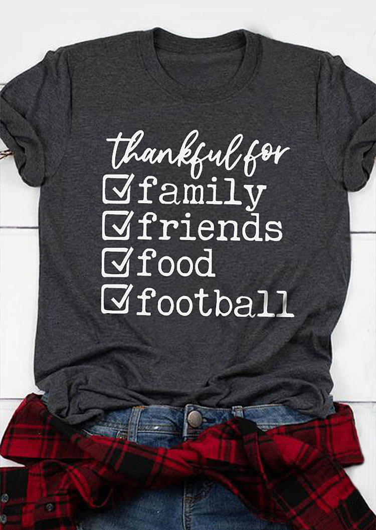 

Thankful For Family T-Shirt Tee - Dark Grey, 519996