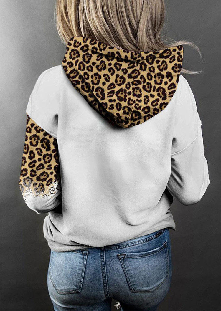 Mama Baseball Leopard Splicing Hoodie