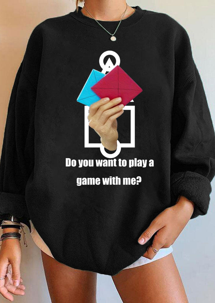 

Squid Game Long Sleeve O-Neck Sweatshirt - Black, 520144