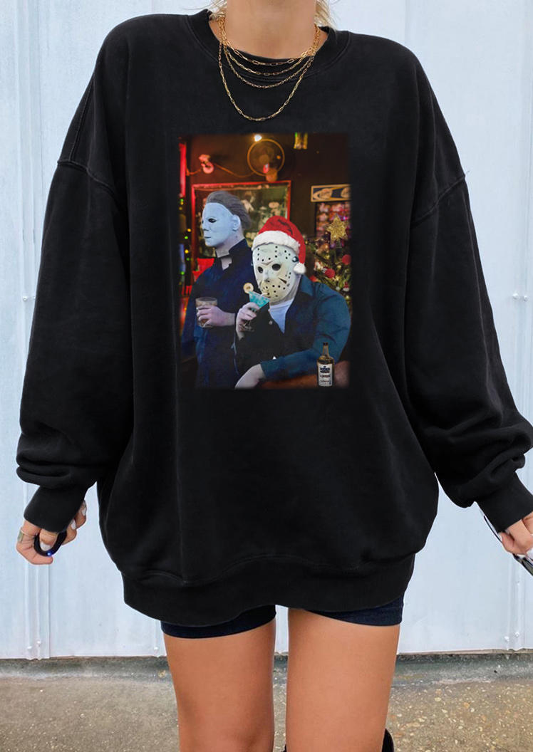 

Christmas Horror Movie Character Sweatshirt - Black, 520153
