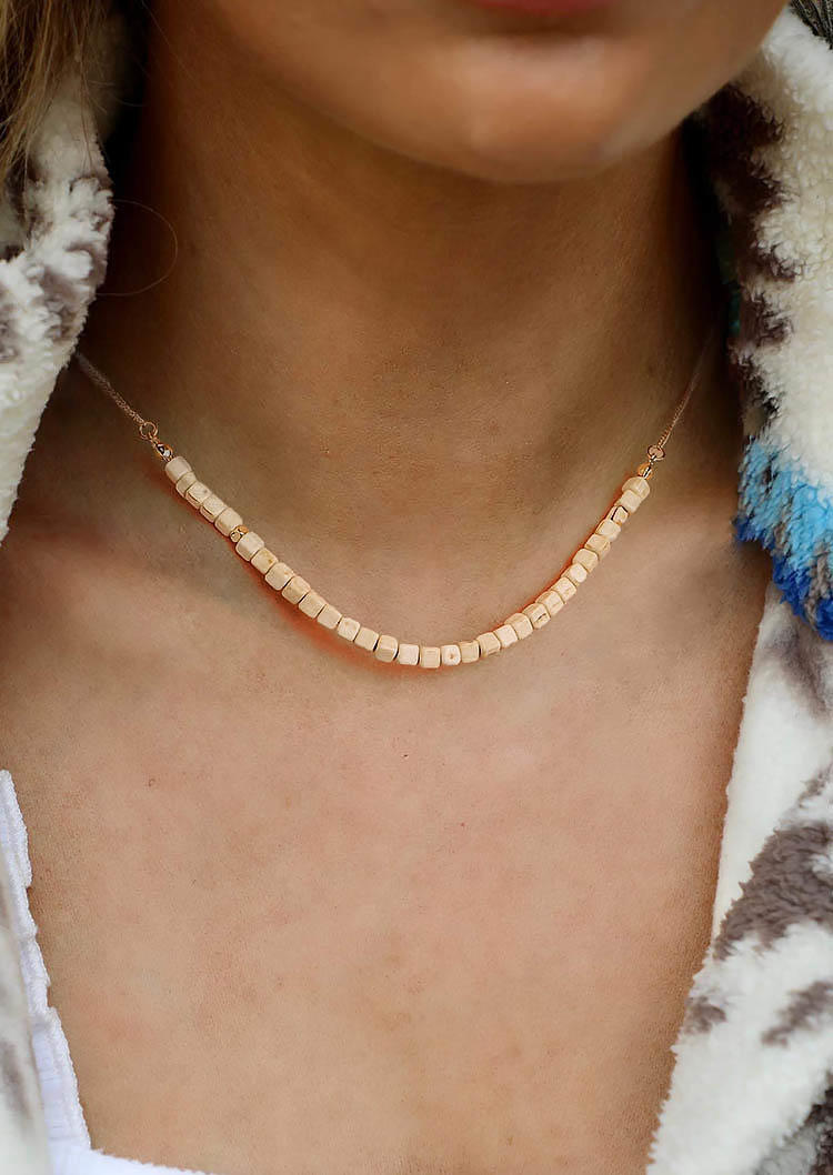 

Western Turquoise Beading Necklace, Beige, 519642
