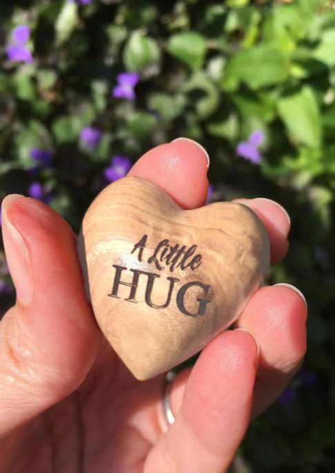 A Little Hug Wooden Heart Gift