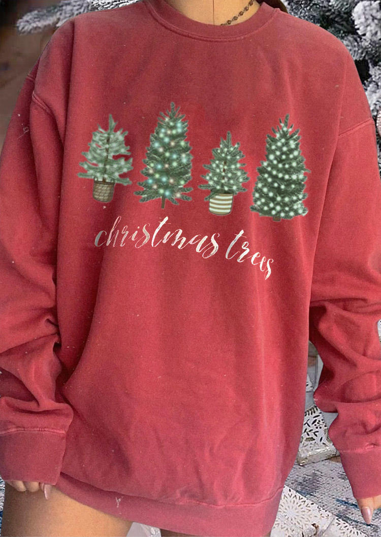 

Christmas Tree Long Sleeve Sweatshirt - Red, 520220