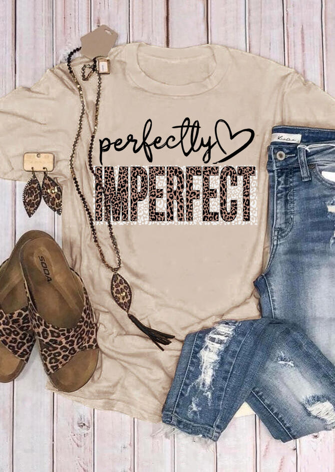 

Perfectly Imperfect Leopard T-Shirt Tee - Khaki, 520286