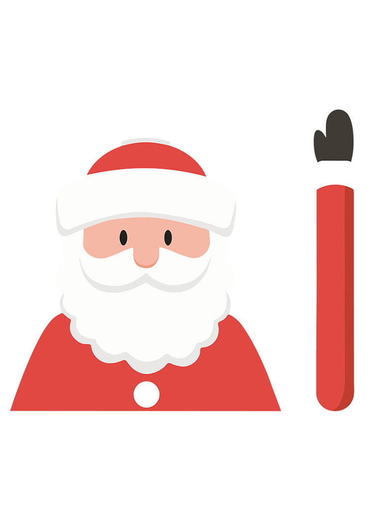

Christmas Snowman Santa Claus Waving Wiper Decal Car Sticker, Red, 459504