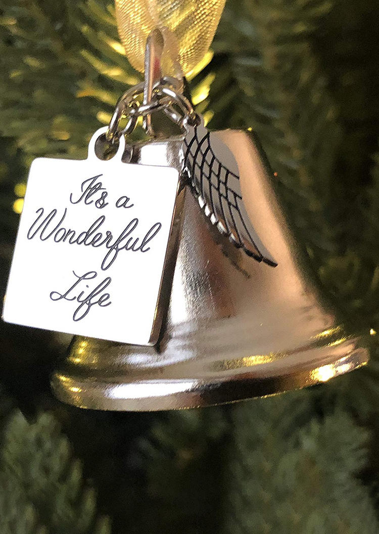 

It's A Wonderful Life Wing Bell Christmas Tree Hanging Ornament, Silver, 489676
