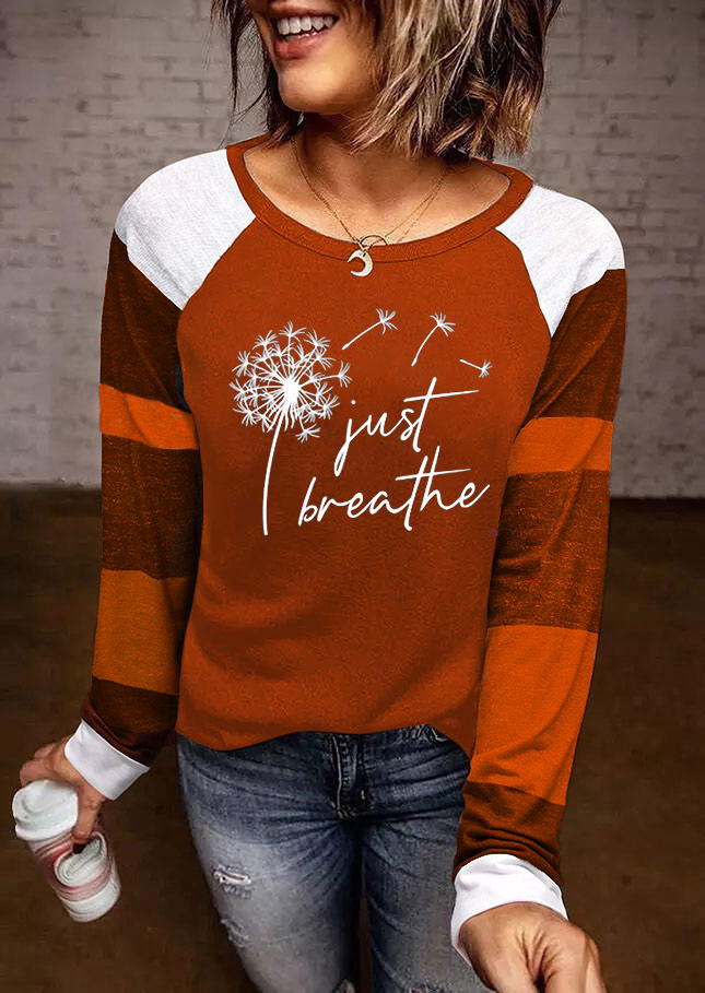 

Just Breathe Dandelion Striped Blouse - Brick Red, 520344
