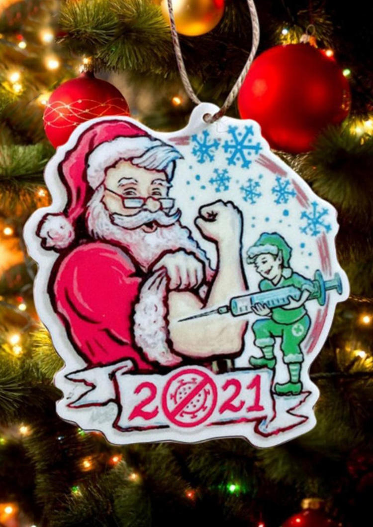 

Santa Claus Vaccine Decoration Pendant Ornament - Red, 520431